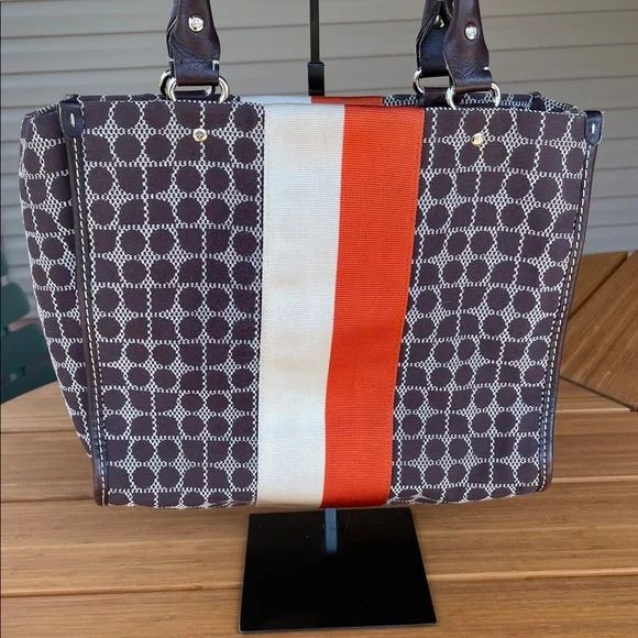 Kate Spade Brown and Orange Patterned Tote - Picture 3 of 14